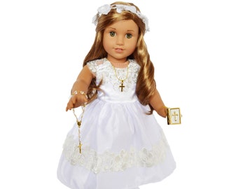 american girl doll 1st communion dress