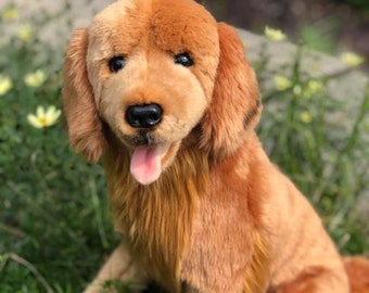 red golden retriever stuffed animal