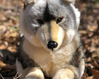 Realistic Wolf Plush Etsy