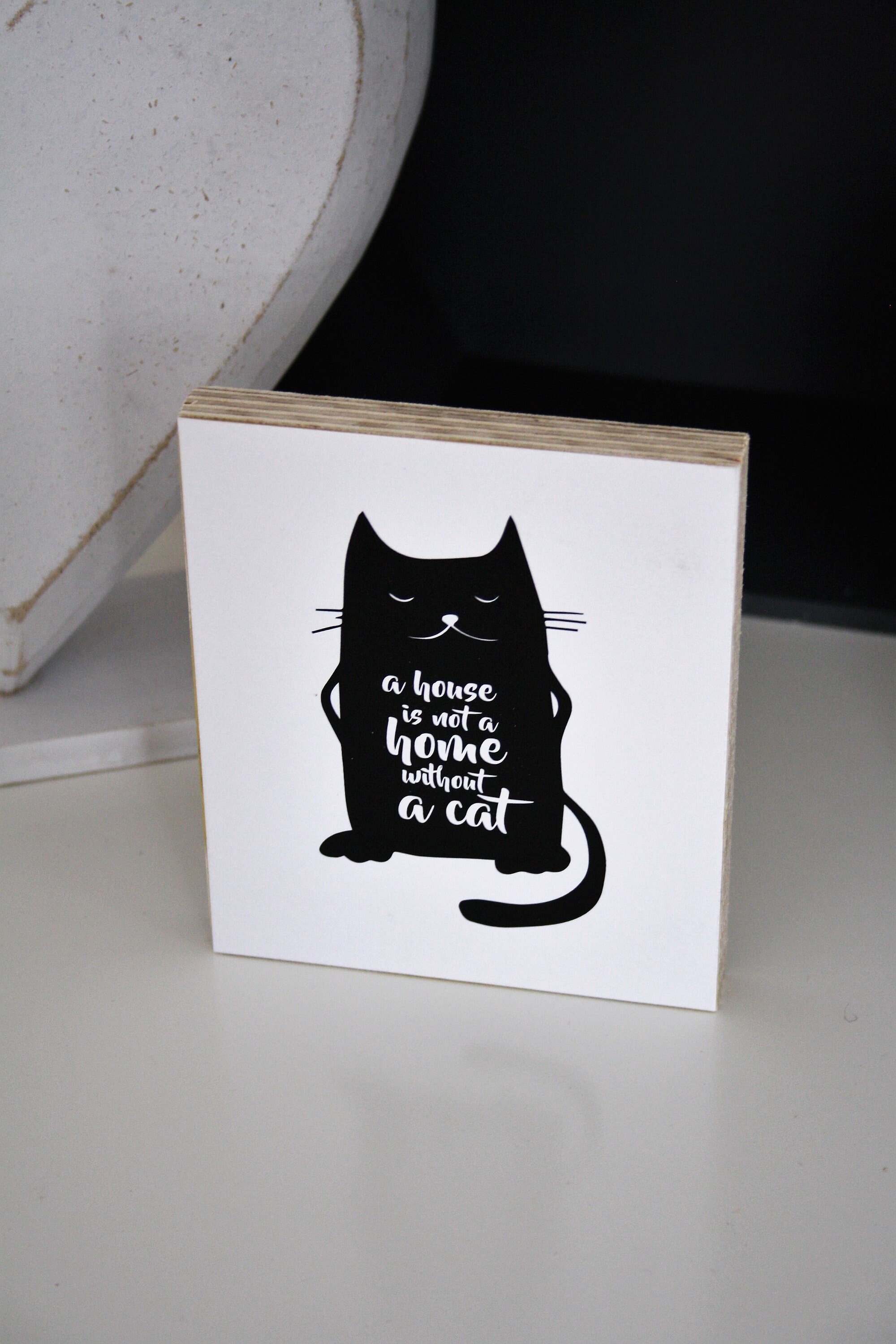 Holzbild Katze | Etsy