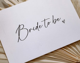 Postkarte "Bride to be"