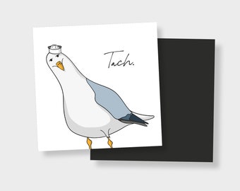 Kühlschrankmagnet "Tach" mit Möwe