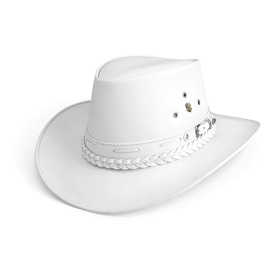 Western Leather Hat Australian Hat Cowboy Hat Leather Etsy