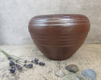 Planter - Flower pot - Clay pot from the 1960s - brown goods - shabby chic
