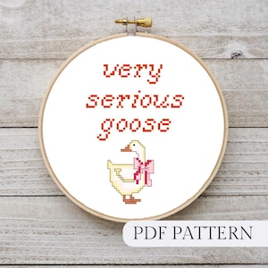 Dummer Gans Wand Dekor Geschenk Kreuzstich Muster Digitale PDF - Instant Download -