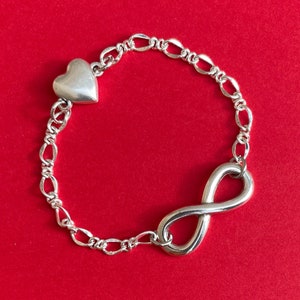 Valentine's Day Gift Dainty Infinity Bracelet Heart - Etsy