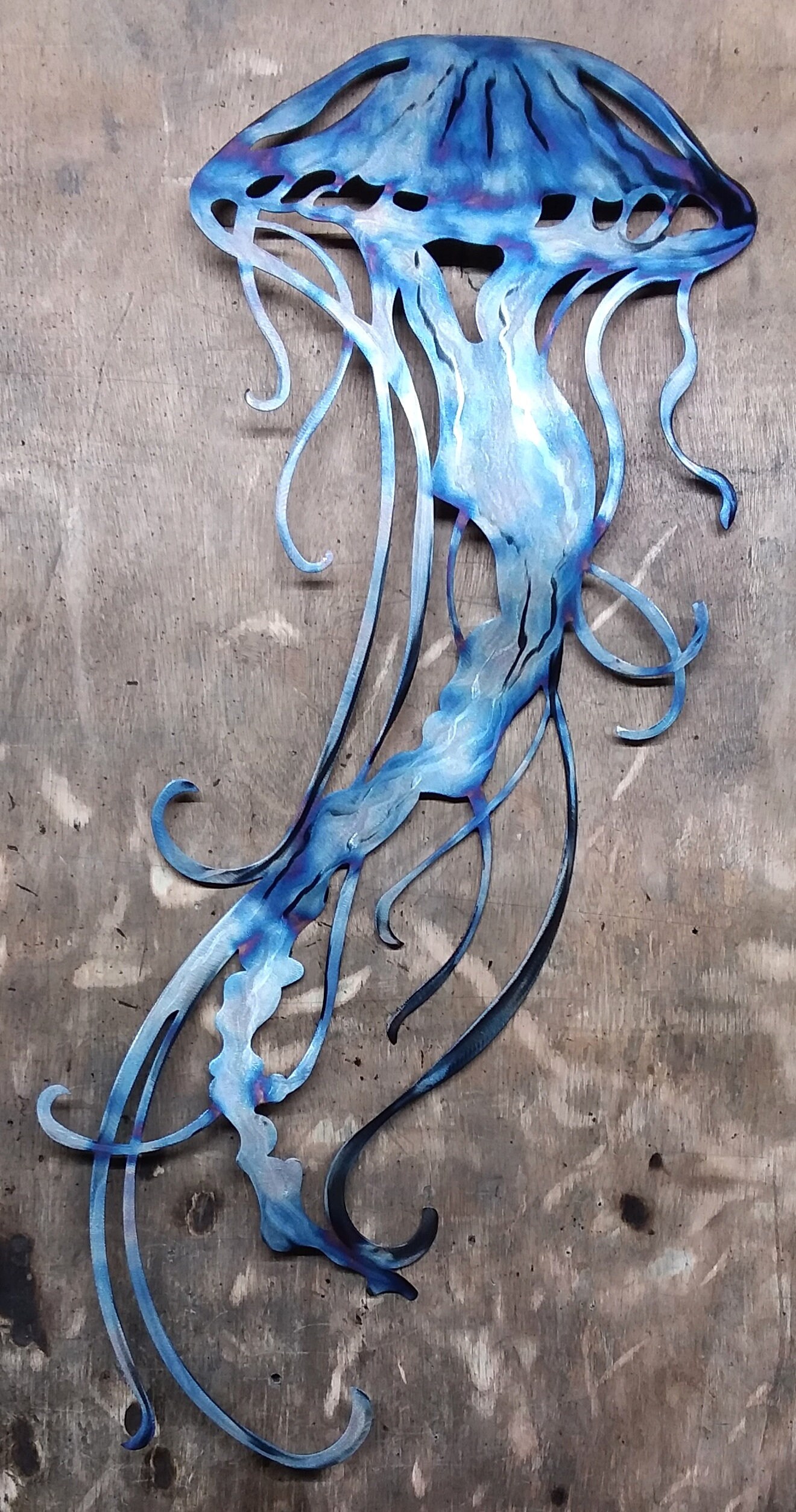 Metal Art Jellyfish Steel sculpture Custom Made in USA Wall Etsy