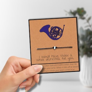 How I Met Your Mother / Blue French Horn / I Would Have Stolen You a Whole Orchestra / HIMYM bracelet / Adjustable jewelry Ted Mosby Quotes