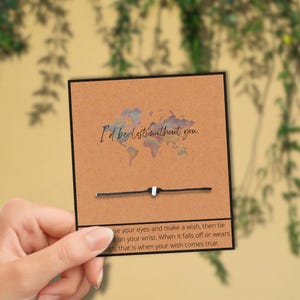 I'd Be Lost Without You / Beaded handmade wish bracelet / Rope string adjustable jewelry / Comes with card / Boyfriend Girlfriend Gift