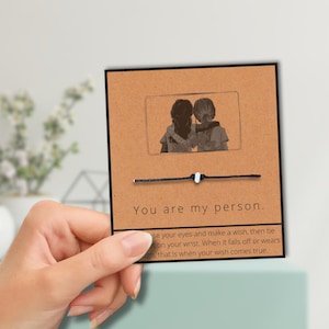 You Are My Person / Grey's Anatomy / Grey and Yang Beaded handmade wish bracelet with card / Rope string adjustable jewelry / Best Friend