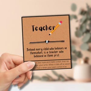 Lehrer Wertschätzung / Perlen Wunsch Armband / Perlen Wunsch Armband / Kommt mit Karte / Geschenk für den Schullehrer / die Lehrerin