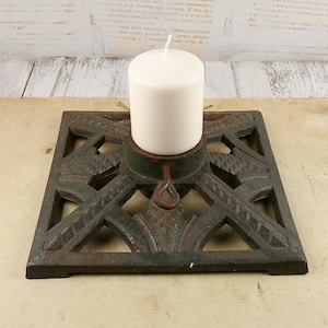old stand under the Christmas tree, cast iron base under the tree, Christmas decoration, all-year large candle holder, Christmas tree stand image 1