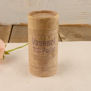 Caja de Vasenol para niños, polvo viejo, caja de cartón, envase de cartón después del cosmético, antiguo cosmético para niños