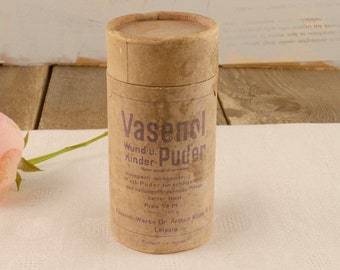 Vasenol children's box, old powder pack, cardboard box, cardboard container after the cosmetic, old cosmetic for children