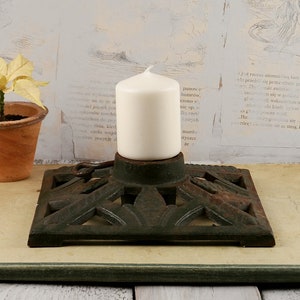 old stand under the Christmas tree, cast iron base under the tree, Christmas decoration, all-year large candle holder, Christmas tree stand image 2