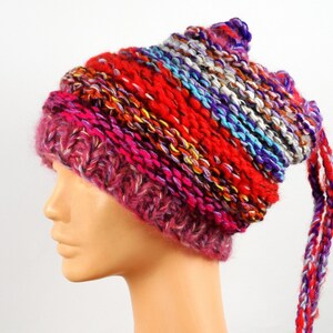 boho headband, in wool, colorful, unisex, for dreadlocks, on curls, on ears protection, warm woolen headband, dakry, hand made image 2