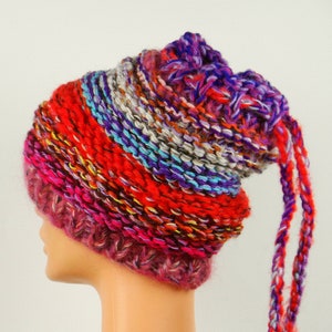 boho headband, in wool, colorful, unisex, for dreadlocks, on curls, on ears protection, warm woolen headband, dakry, hand made image 3