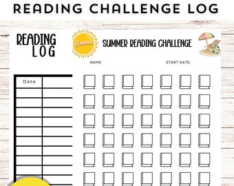 Summer Reading Challenge | Reading Challenge | Book Challenge | Reading Log | Reading Tracker | Reading Reward Chart | Digital Download