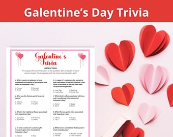 Galentines Day Trivia, Valentijnsdag Trivia, Trivia Game