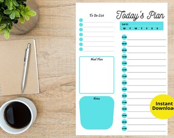 Dagelijkse agenda, dagelijkse organisator, dagelijkse planner per uur