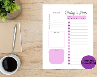 Dagelijkse organisator, dagelijkse agenda, dagelijkse planner per uur