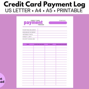 Creditcardbetalingslogboek, betalingstracker, betalingslogboek