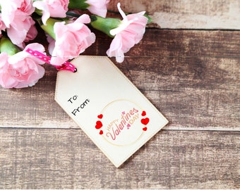 Seis etiquetas de regalo imprimibles para el día de San Valentín