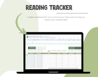 Google Sheets Reading Tracker, Adult and Kids Reading Log, Digital Reading Log, Reading Tracker Spreadsheet
