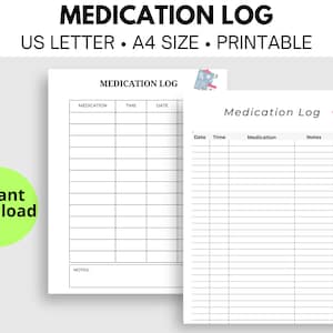 Medication Log, Medication Tracker