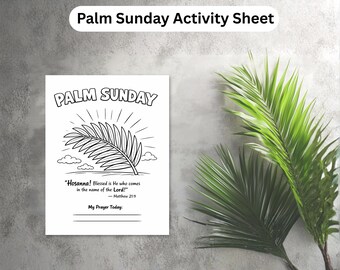 Knutselen Palmzondag, Knutselen voor de Goede Week, Knutselen voor Pasen, Knutselen voor zondagsschool, religieuze leeractiviteit, Hosanna-werkblad, zondagse activiteit
