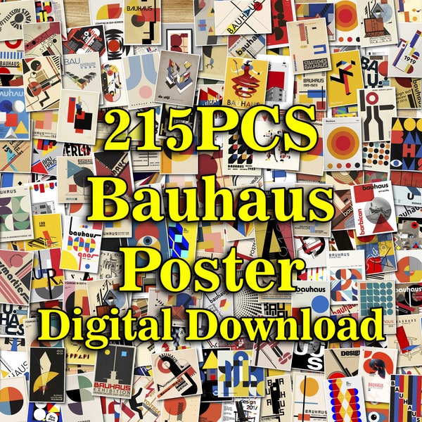 215PCS Bauhaus Poster, Bauhaus Print, Bauhaus Poster Set, Bauhaus Decor, Bauhaus Prints, Bauhaus Print Set, Posters Bauhaus, Vintage Bauhaus
