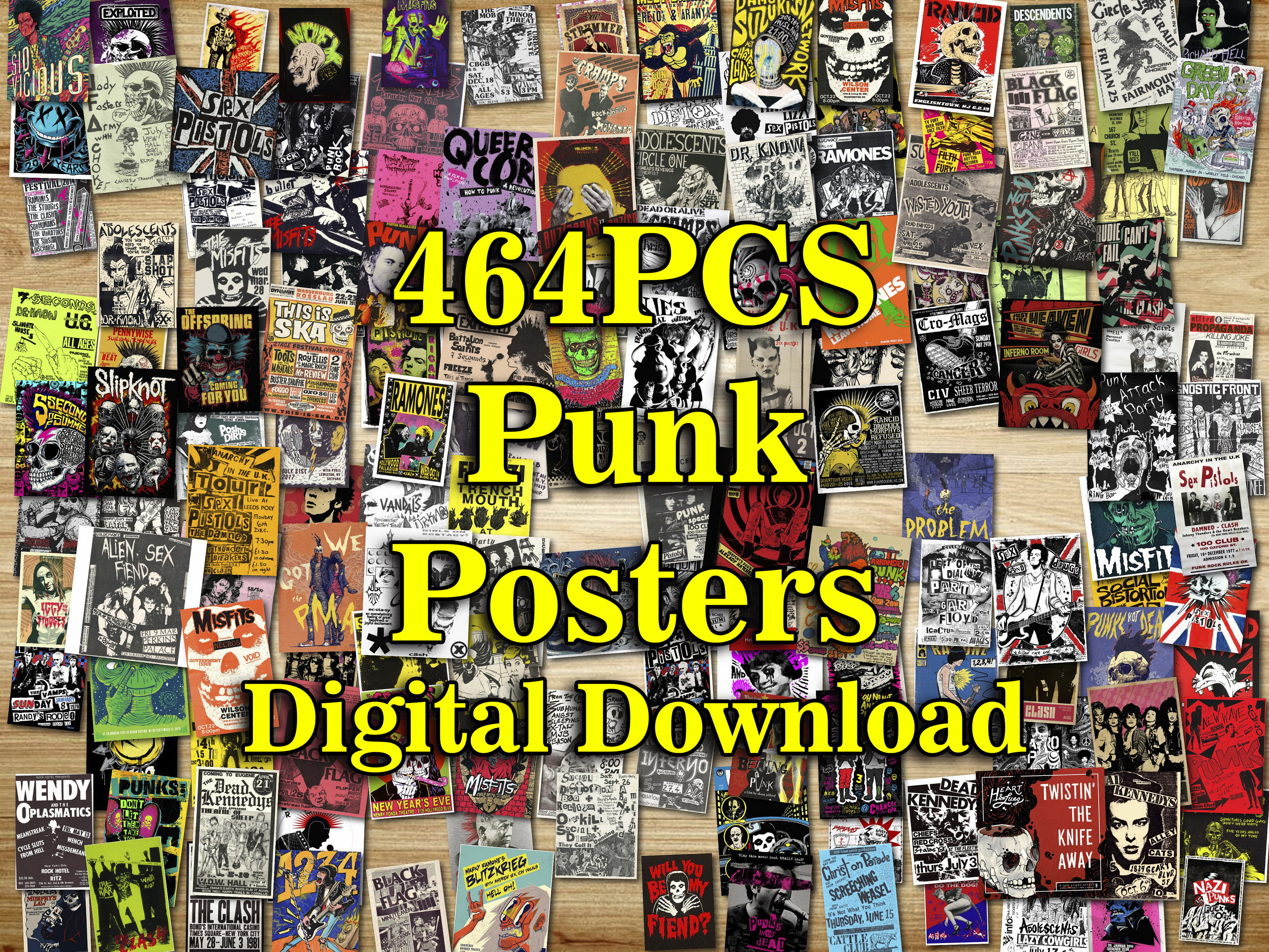 464PCS Punk Posters Crust Punk Post Punk Hardcore Punk