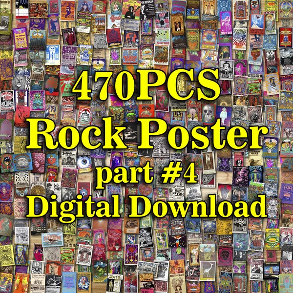 Cartel de banda de rock 470PCS, cartel punk, carteles de banda vintage, cartel de banda vintage, folletos punk, carteles de rock clásico, cartel de punk rock