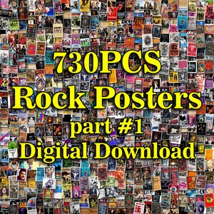 730PCS Classic Rock Posters #1, Rock Concert Poster, Retro Band Poster, Group Posters Vintage, Retro Concert Posters, Vintage Concert Poster