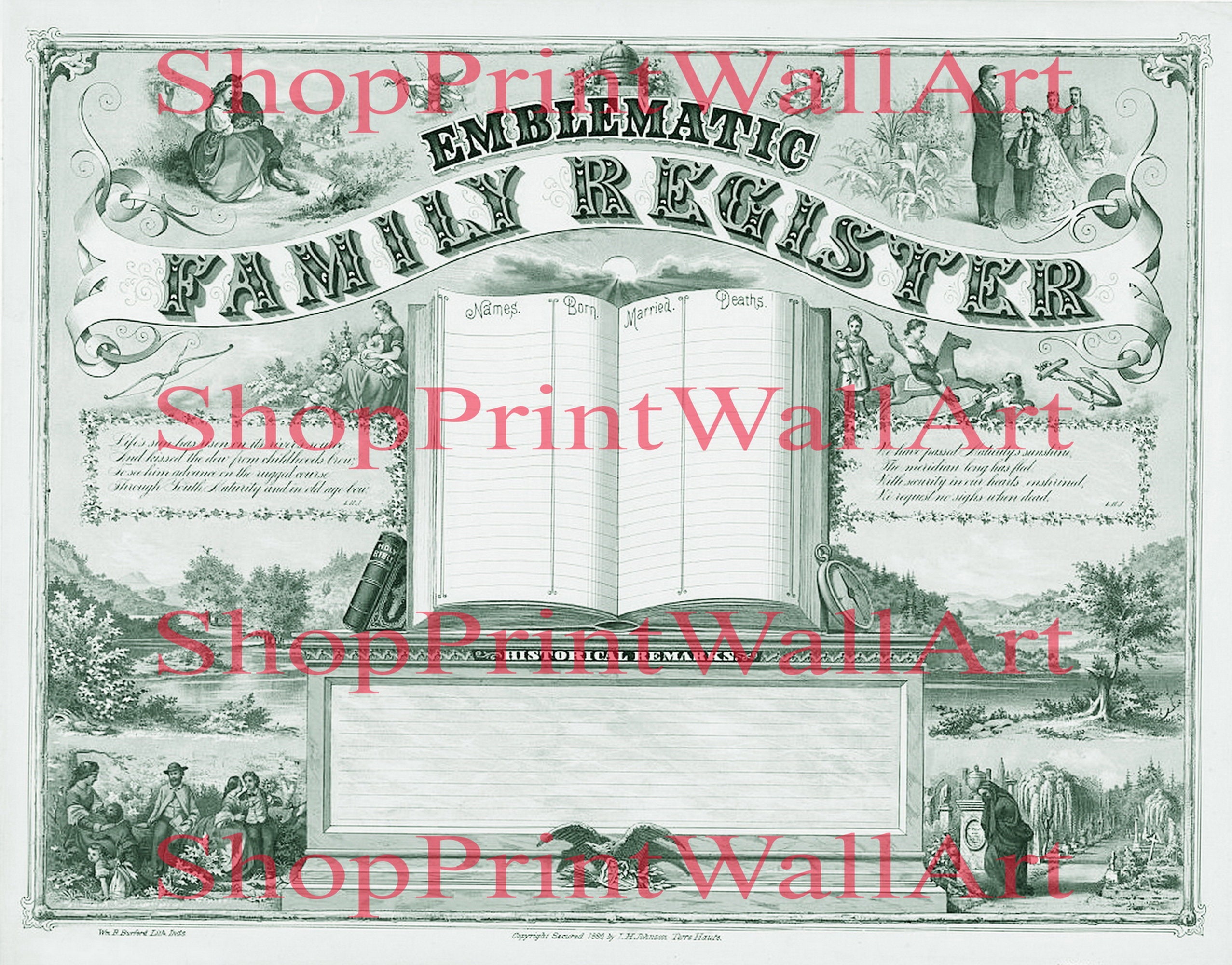 37 High Quality Templates, Vintage Family Tree, Family Tree 19th ...