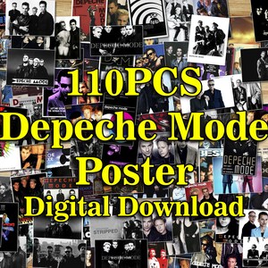 110PCS Synth-pop Poster, New Wave Poster, Electronic Rock Poster, Alternative Rock Poster, Dance Rock Poster,Band Poster Set,Affiche Concert