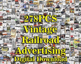 278 PCS Missouri Pacific Railroad, Railroad Print Advertising, Vintage Railroad Advertising