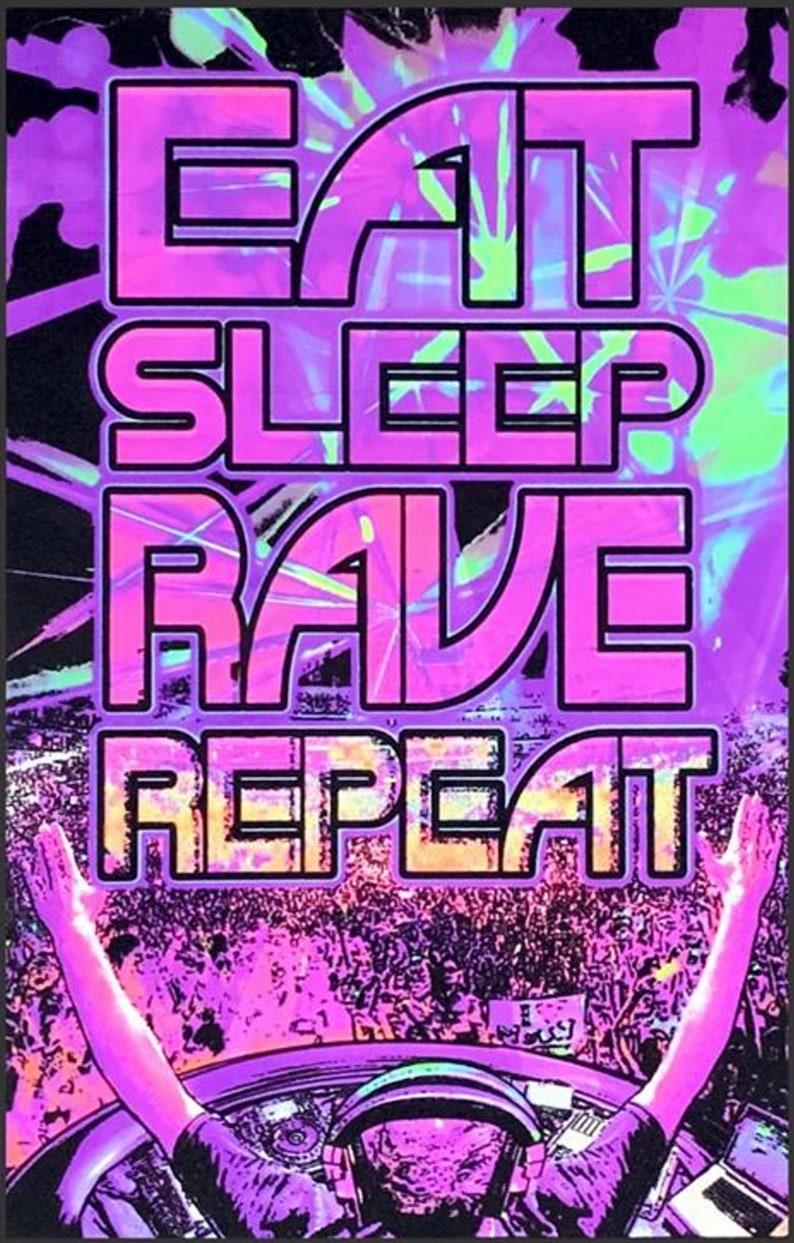 101PCS Rave Poster, Rave Flyers, 90s Rave Poster, Rave Decor, Rave Print, Rave Wall Art, Album Cover Posters, Band Posters, Concert Poster image 2
