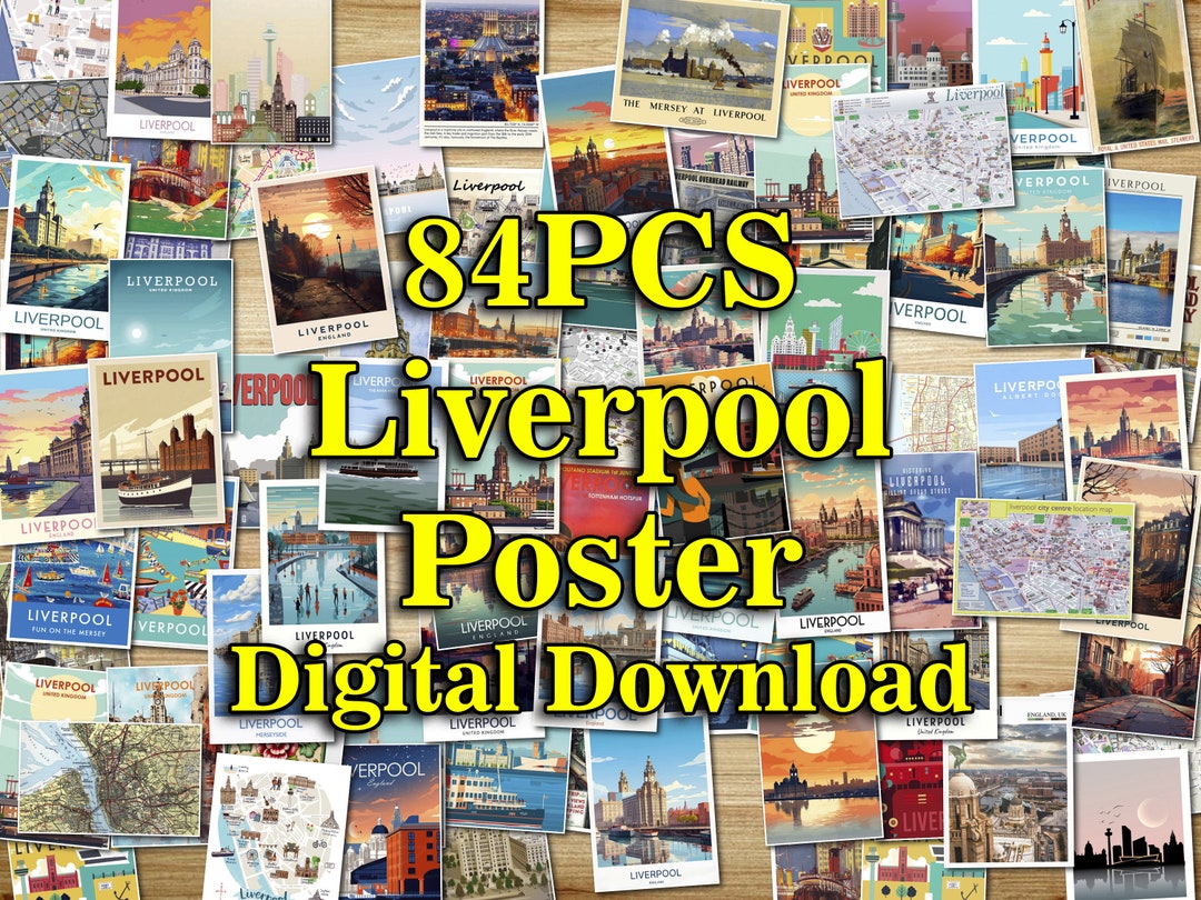 84PCS Liverpool Poster Liverpool Map Liverpool Prints Etsy