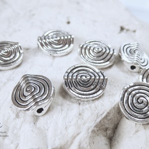 20/50x Metallperle SPIRALE flache Perle 12x11mm 1074 Bild 4