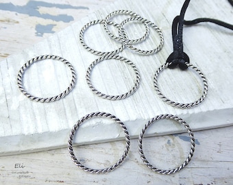 20x schmaler Ring gedreht - Verbindungsring - 25mm - #1049