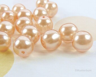 20St. Glaswachsperle 8mm Luster - APRICOT - #1335