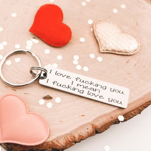 Naughty Keychain Valentines Day gift gift for him her, Anniversary gift Funny Gift Love