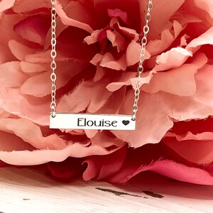 Tiny Bar Necklace, Custom Necklace, Dainty Bar Necklace Gift For Her, Handmade Jewelry, Personalized Gifts, Gifts for Women, Gold Necklace