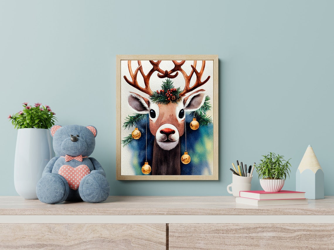 Rudolph the Red Nosed Reindeer Print Nursery Printable - Etsy