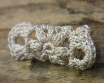 soft bead for dreads romantic shabby sand or white crocheted