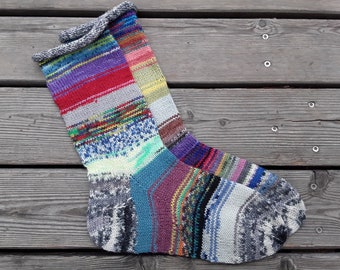 Cool socks size 36 - 37, handknitted from leftover sock yarn