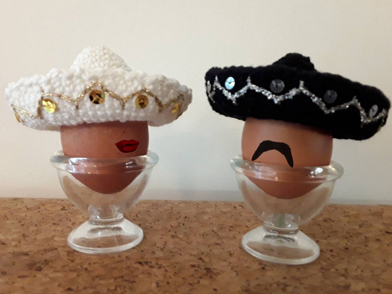 Eggwarmer mexican mariachi hat, sombrero, Easter breakfast table image 2