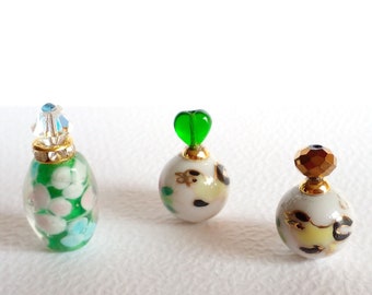 Miniature perfume flacons, set of 3