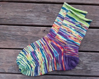 wool socks size 35, handknitted and handdyed sock yarn